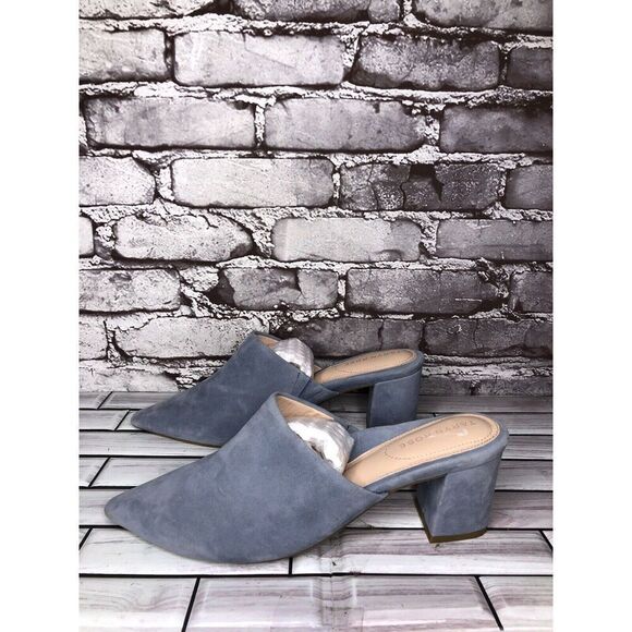 Taryn Rose Madisson Blue Suede Leather Pointed Toe Heels Women Sz 9B US/39EU - Picture 1 of 16